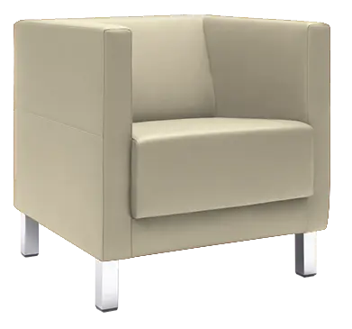 VELA - 1H, křeslo, koženka SL 28 - koženka slonová kost